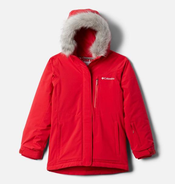 Columbia Girls Ski Jacket UK - Ava Alpine Jackets Red UK-65251